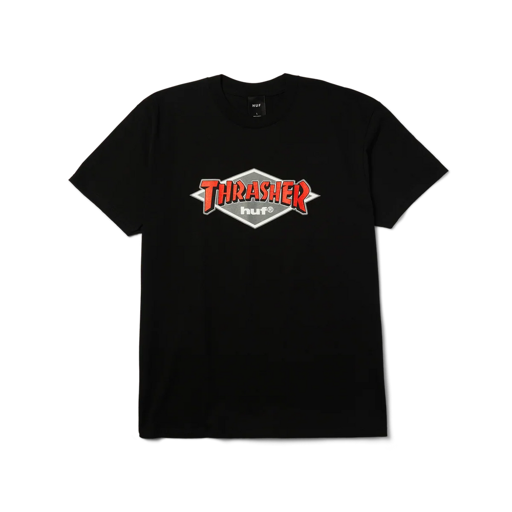 HUF x Thrasher 'Logo' Tee - Black