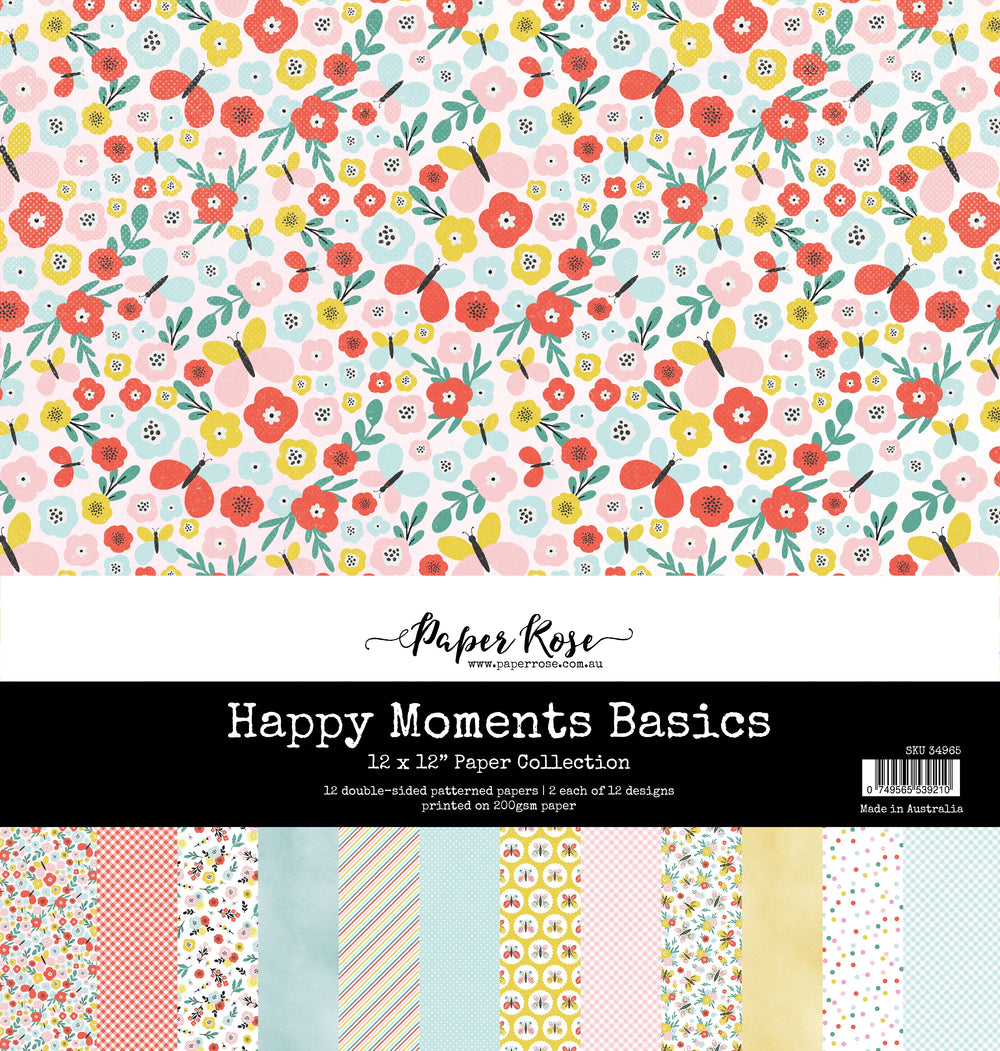 Collection de papiers 30x30 Happy Moments Basics 34965