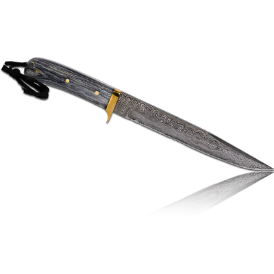 HATIF Couteau Bowie, lame de 8 pouces avec étui en cuir véritable
