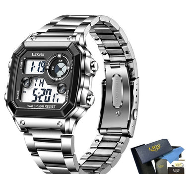LIGE Brand Men Digital Watch Shock Military Sport Watches Fashion Waterproof Electronic Wristwatch Mens Reloj Inteligente Hombre