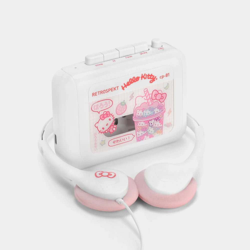 Retrospekt x Hello Kitty Walkman - Strawberry Kawaii - CP-81 Lecteur de cassettes portable