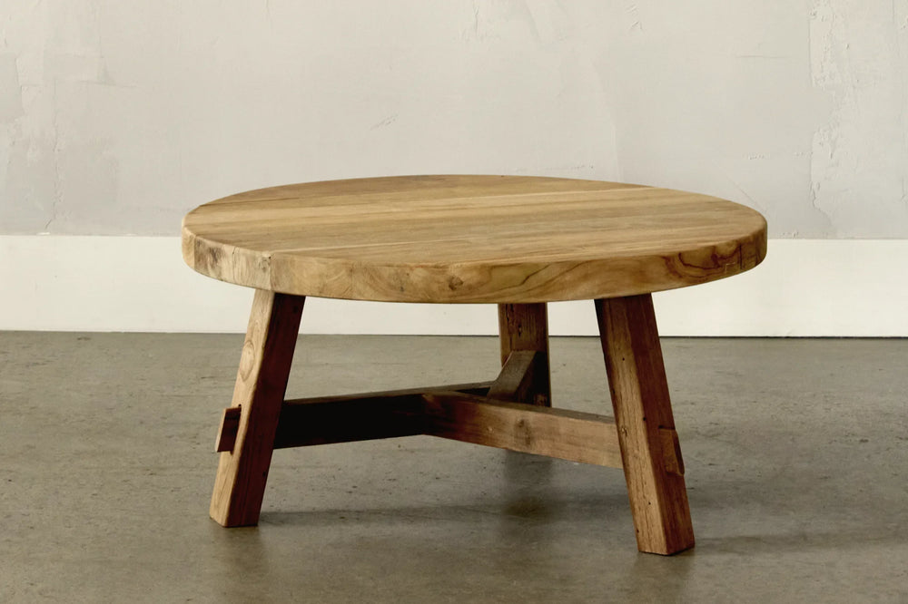 Round Teak Coffee Table - Artisan Collection