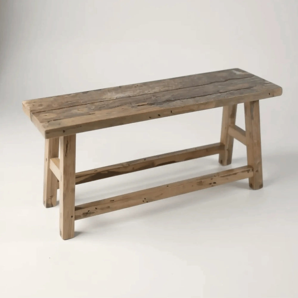 LEON 90cm Recycled Teak Bench