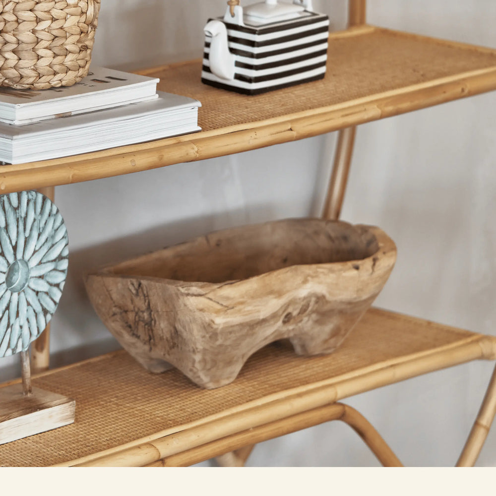 Recycled Teak Square Bowl