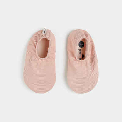 Mocassins de natation côtelés en quartz rose | Petit Lem