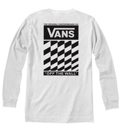 Vans 'Classic Slanted Check' L/S Tee - White