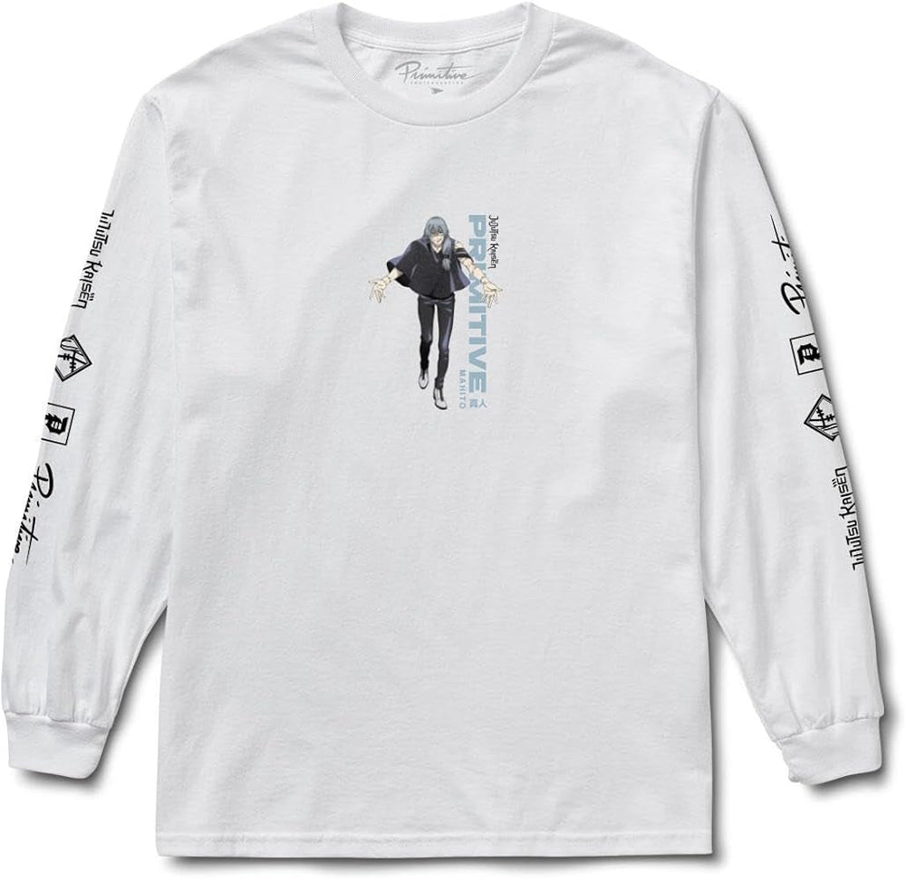 Primitive x Jujutsu Kaisen 'Mahito' L/S Tee - White