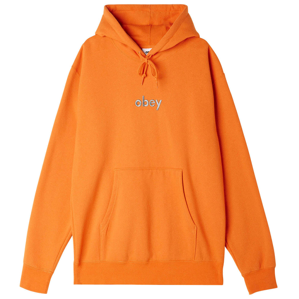 Chandail à Capuchon Obey 'Lowercase Embroidered' – Orange Oxide