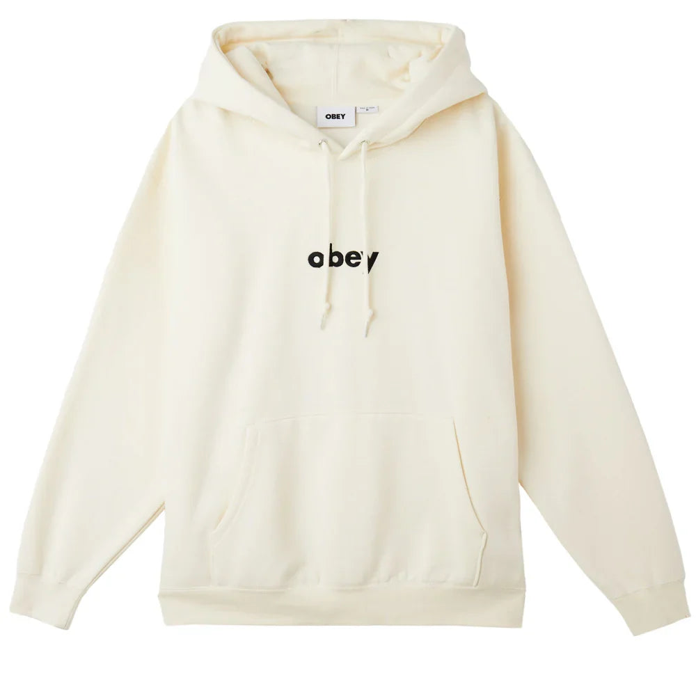 Chandail à Capuche Obey 'Lowercase Embroidered' - Non blanchi