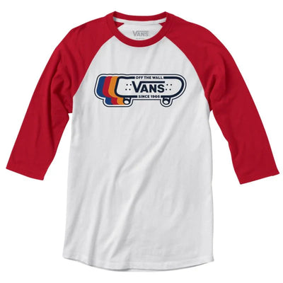 Vans 'Sk8 Since 1966' Raglan Tee - White/Red (KIDS)