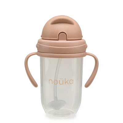 Non-Spill Weighted Straw Cup 9 oz | noüka | Soft Blush