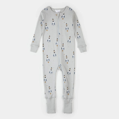 Rocket Print on Lunar Rock Convertible Sleeper | Petit Lem