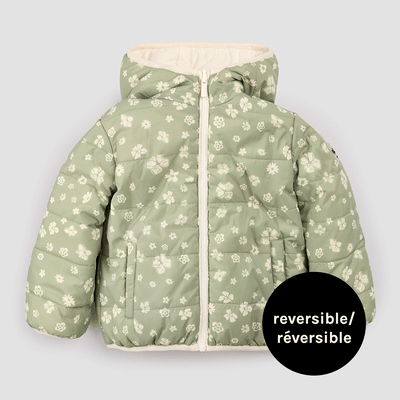 Reversible Jacket | Sage Floral Print on Birch | Miles the Label