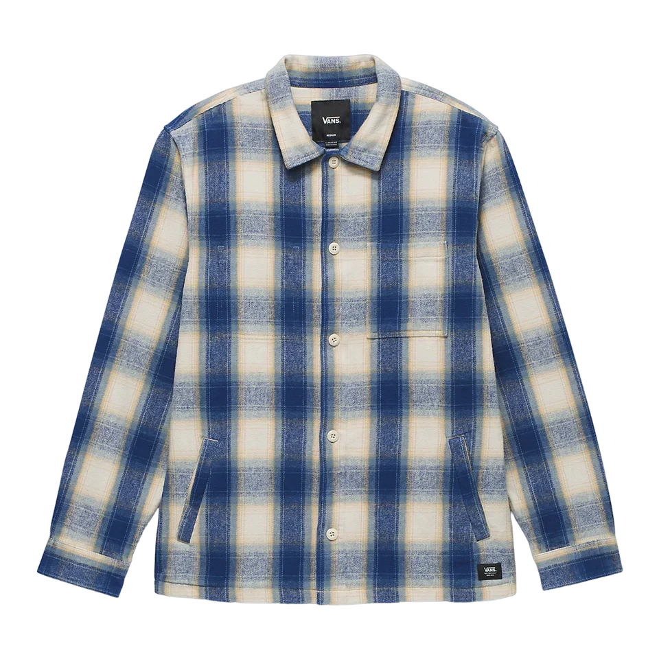 Chemise en flanelle Vans 'Pemberton' doublée en molleton - Bleu/Avoine