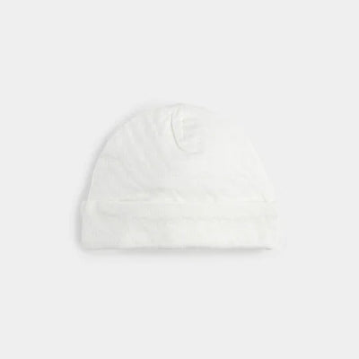 Bonnet en tricot pointelle blanc | Petit Lem