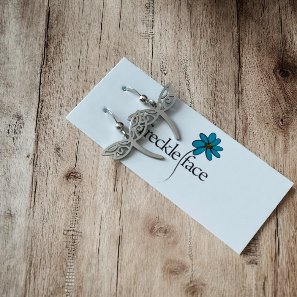 Boucles d'oreilles fantaisistes en forme de libellule