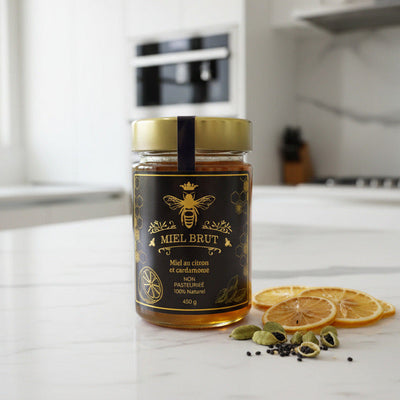 Mielbrut Citron & Cardamome — Miel Brut du Québec aux Épices Chaleureuses