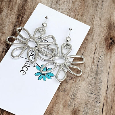 Abstract Flower Earrings