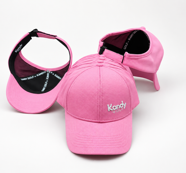 Kandy Golf Assorted 1/4 Visor, Open back Hats
