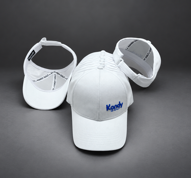 Kandy Golf Assorted 1/4 Visor, Open back Hats