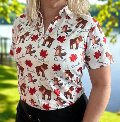 Clearance Regular fit, Canada EH? Women's Sleeved Polos