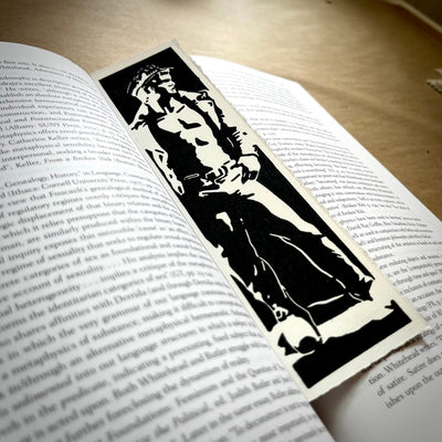 Marque-page en cuir David | Impression linogravure