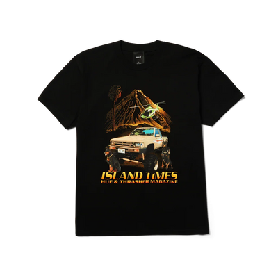 HUF x Thrasher 'Island Times' Tee - Black