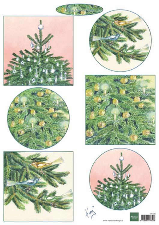 Marianne Design Feuille de découpes Sapins de Noël