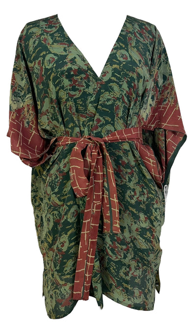 Veste PRC6921 Avatar en pure soie à manches kimono avec ceinture