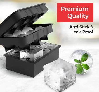 2 in 1 Pack Large Silicone Ice Cube Tray Mold
