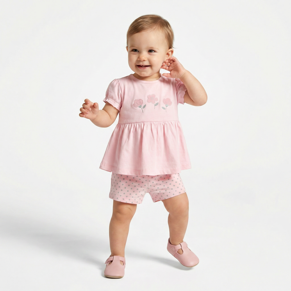 Ensemble d'été en coton pour filles