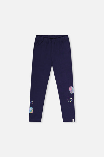 Leggings en Coton Bio Bleu Foncé
