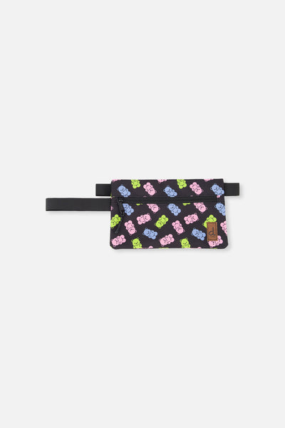Trousse à crayons noire imprimé oursons en gélatine