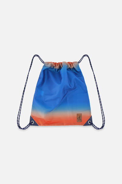 Sac à cordon - Dégradé bleu et orange
