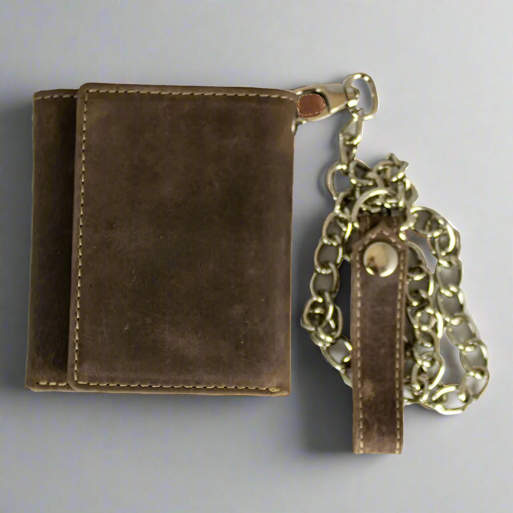 Portefeuille JBG International Hunter Chain en cuir avec protection RFID pour homme