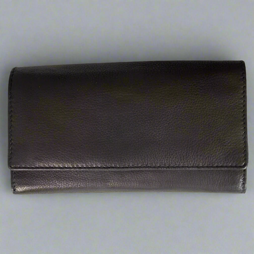 Portefeuille en cuir à trois volets RFID pour femmes JBG International