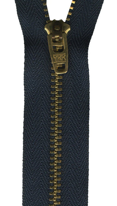 9in Metal Jean Zipper  - Navy