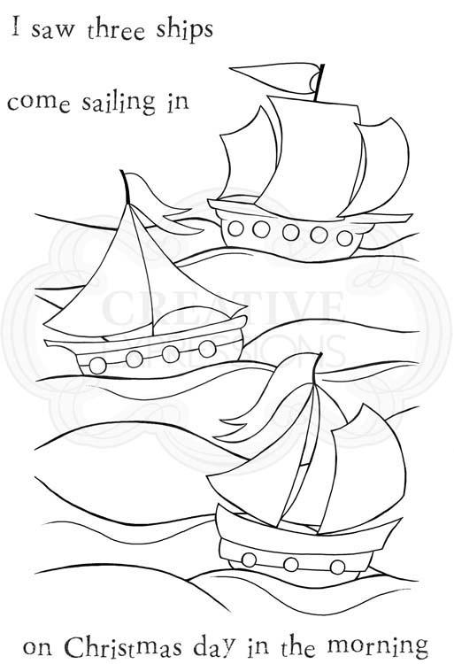 Woodware Clear Singles - Three Ships — Ecstasy Crafts
