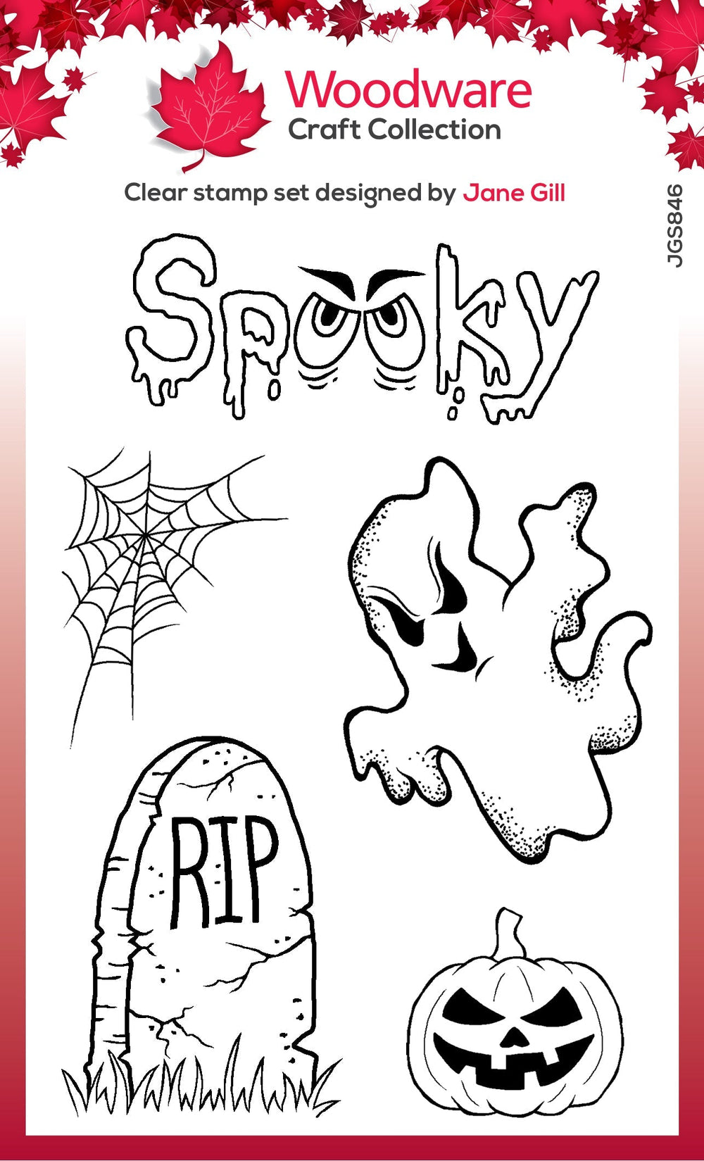 Woodware Clear Singles Spooky Goings On - Tampon transparent 10,16 x 15,24 cm