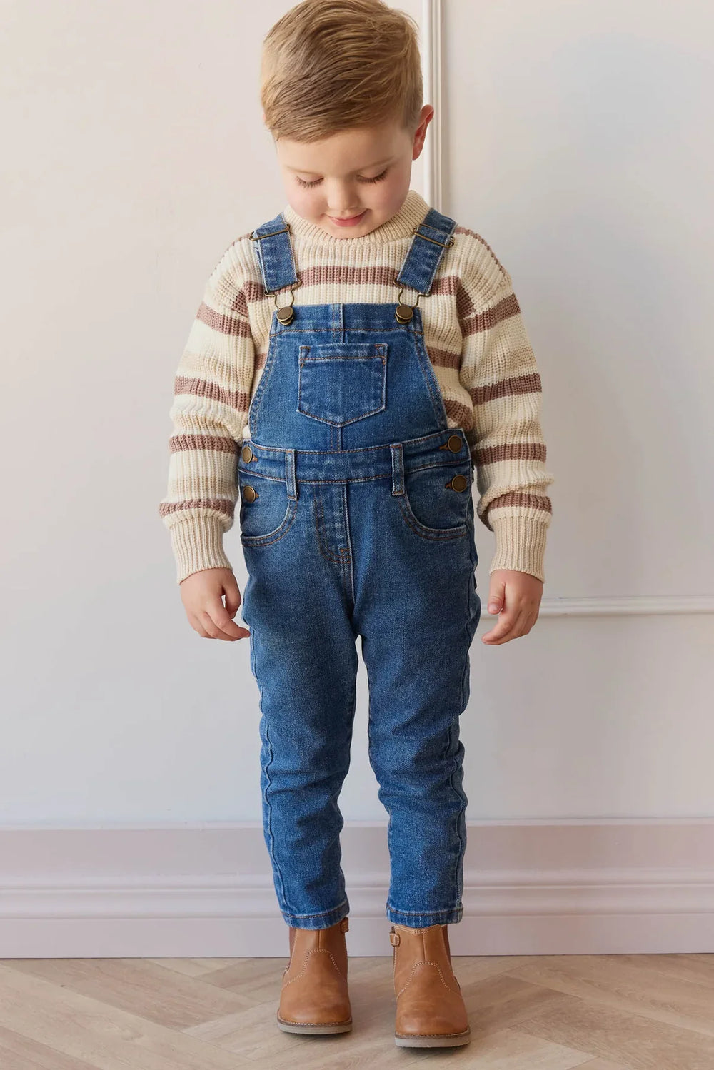 Salopette Jordie - Denim Lavé Moyen | Jamie Kay