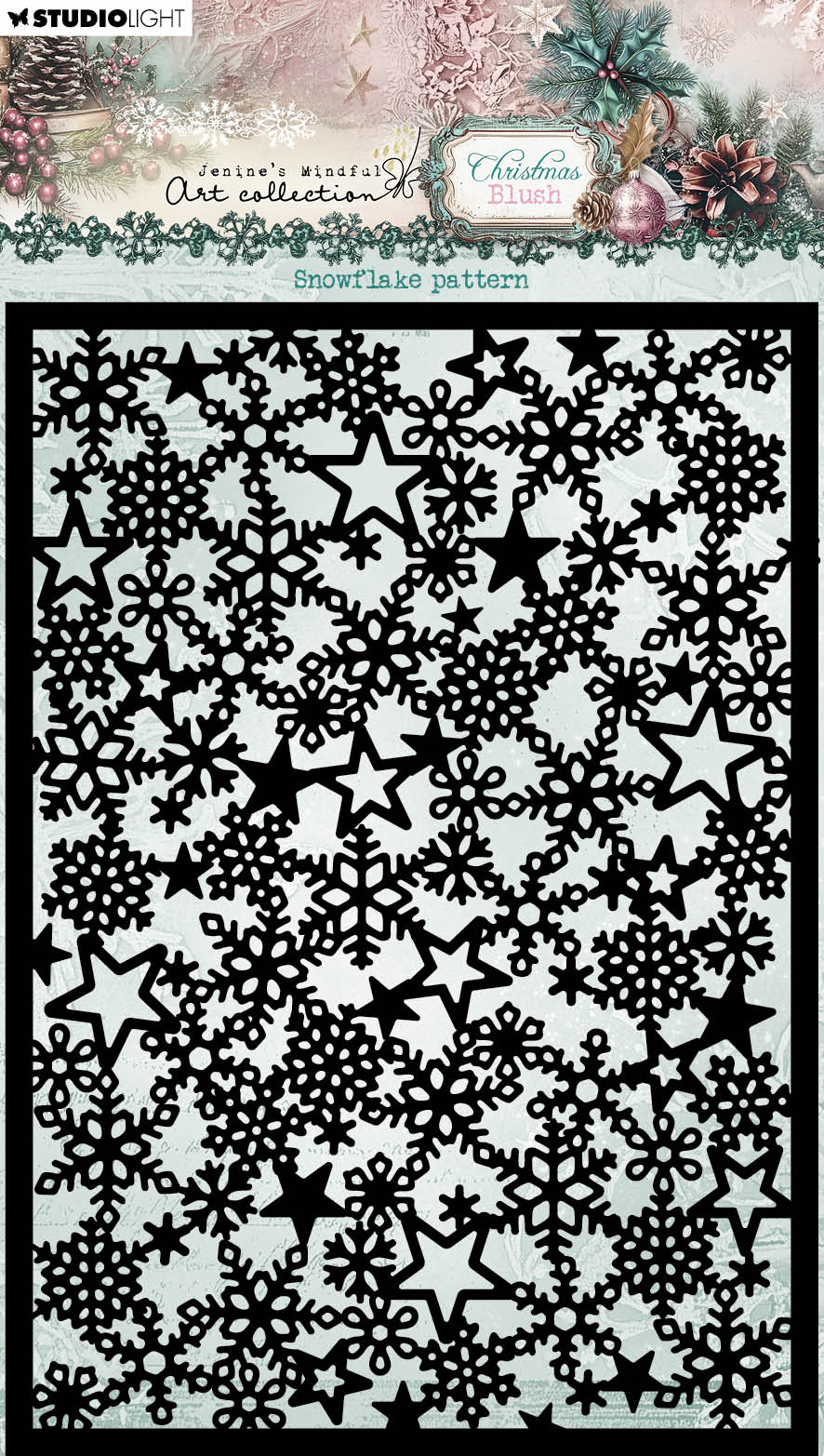 Fard à joues de Noël JMA Mask motif flocon de neige 1 pièce