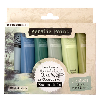 JMA Peinture Acrylique Brume & Mousse Essentiels 172x154x25mm 6 Pièces