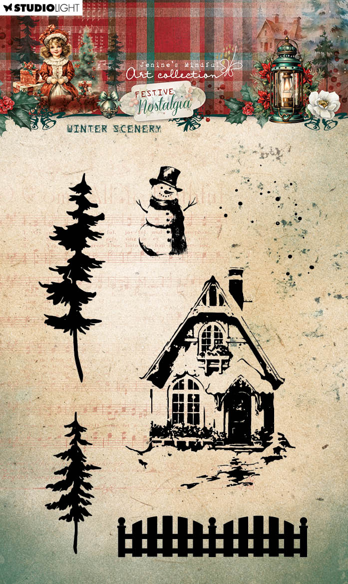 JMA Clear Stamp Winter Scenery Festive Nostalgia 6 PC — Ecstasy Crafts