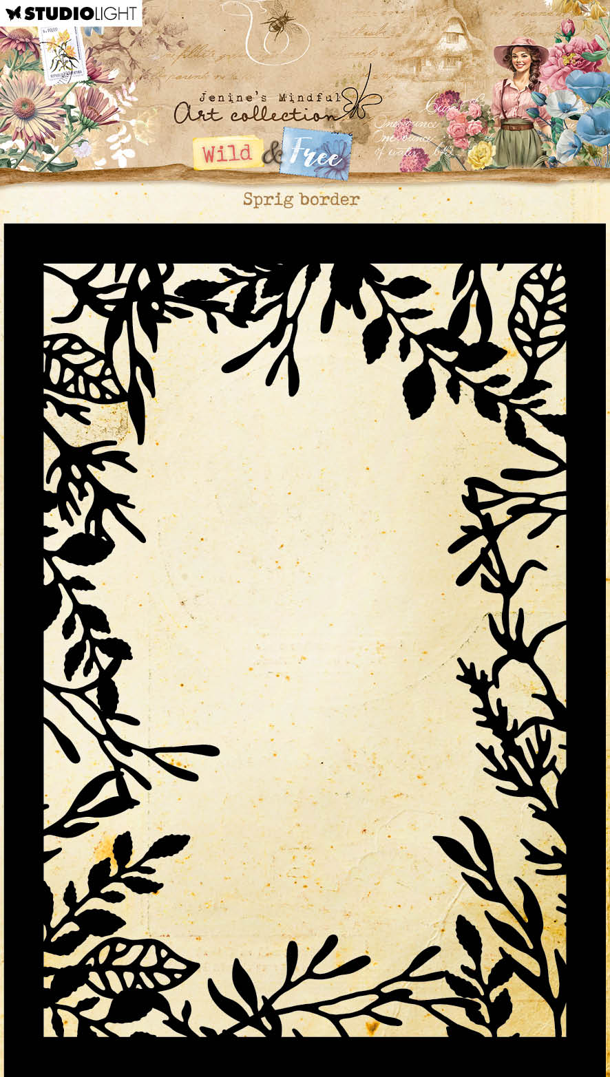 Masque JMA Bordure Brindille Sauvage & Libre 1 Pièce