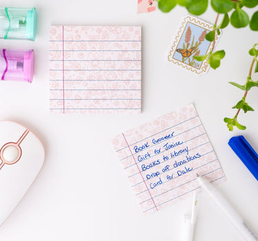 Pink Floral Sticky Notes