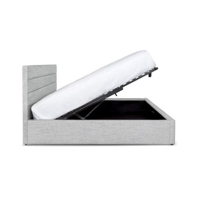 Justin King Storage Bed - Greige