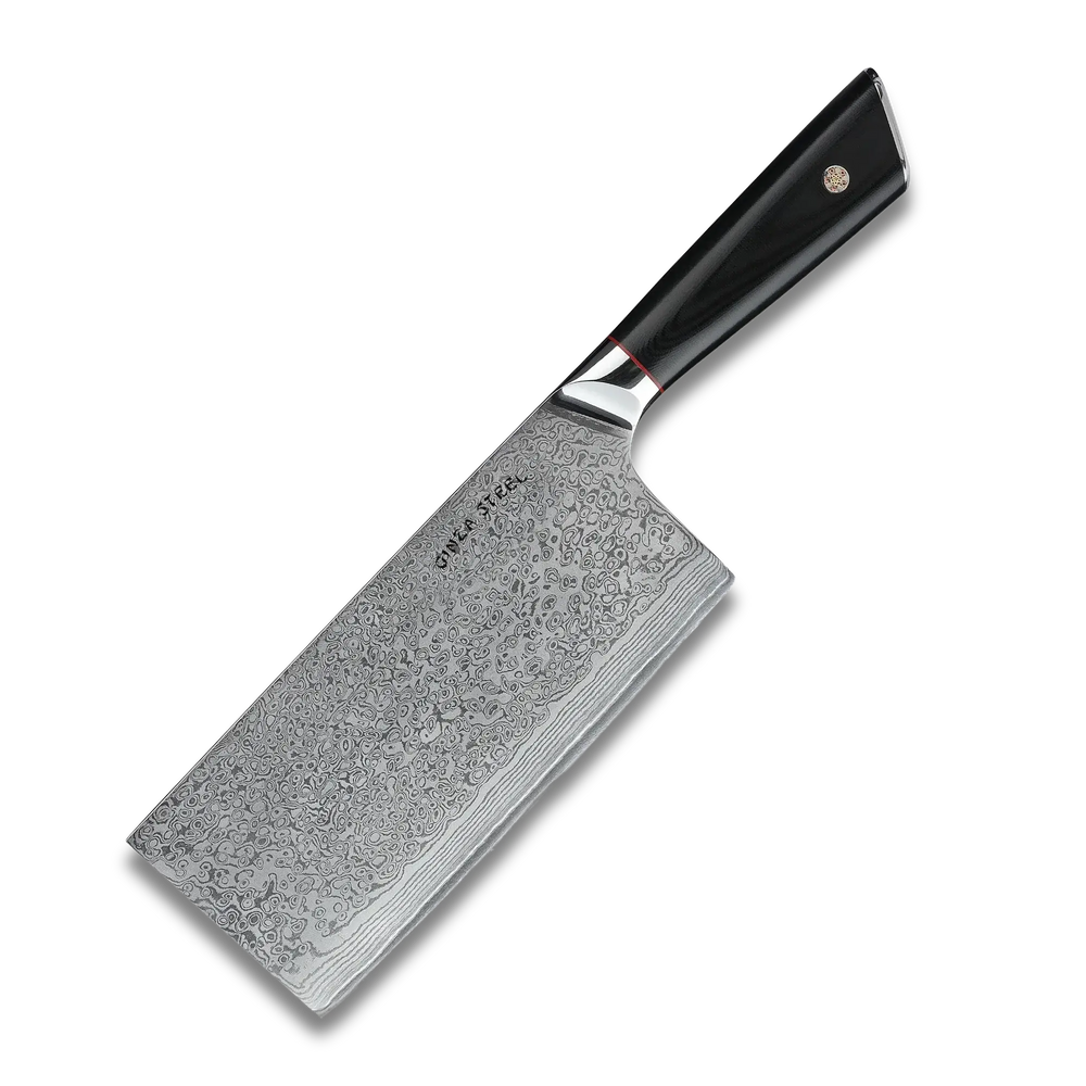 HAGAKURE X | Cleaver Knife 7" Damascus AUS 10 Steel