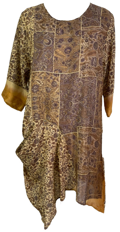PRC6067 Robe tunique Avatar en pure soie avec poche intégrée