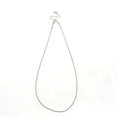 KIRA: Rope Chain Silver Necklace 20 Inches