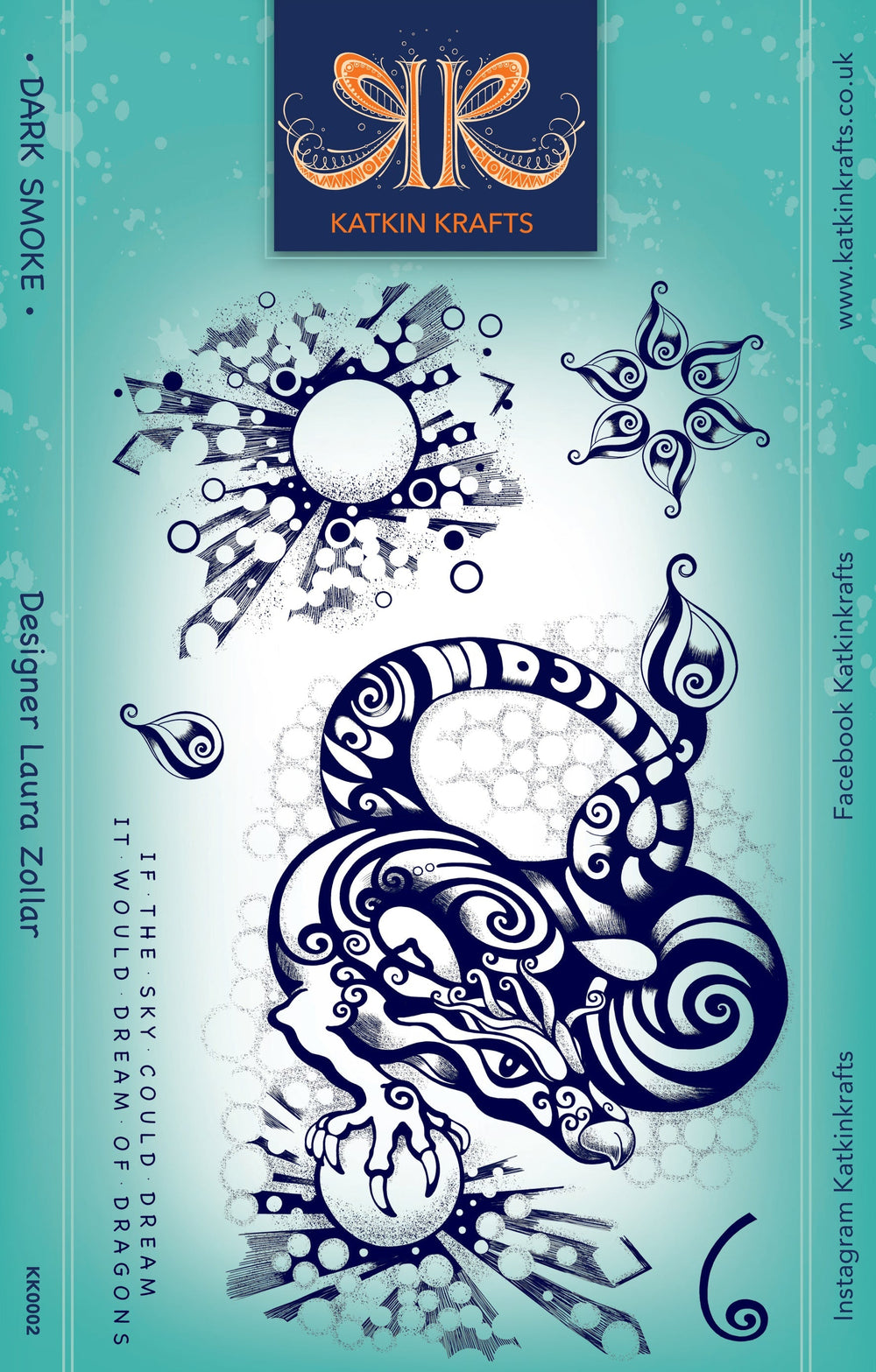 Tampons transparents Katkin Krafts Dark Smoke 6 x 8 po